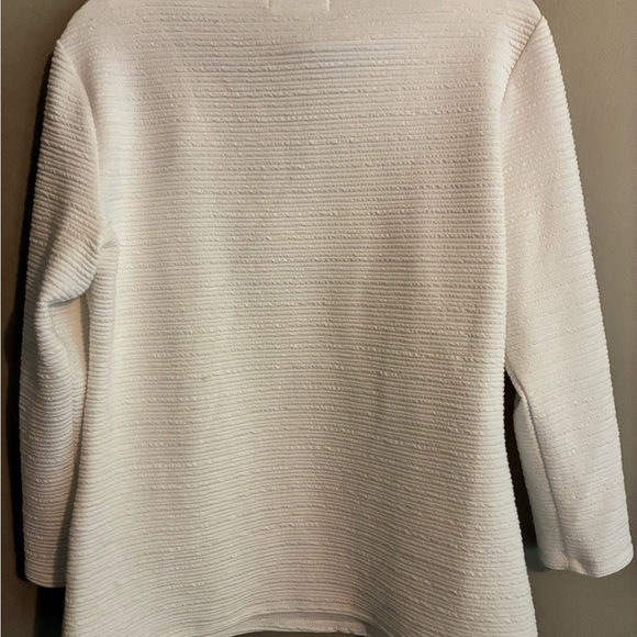 Calvin Klein Ivory Ribbed Knit Top - Picture 5 of 7